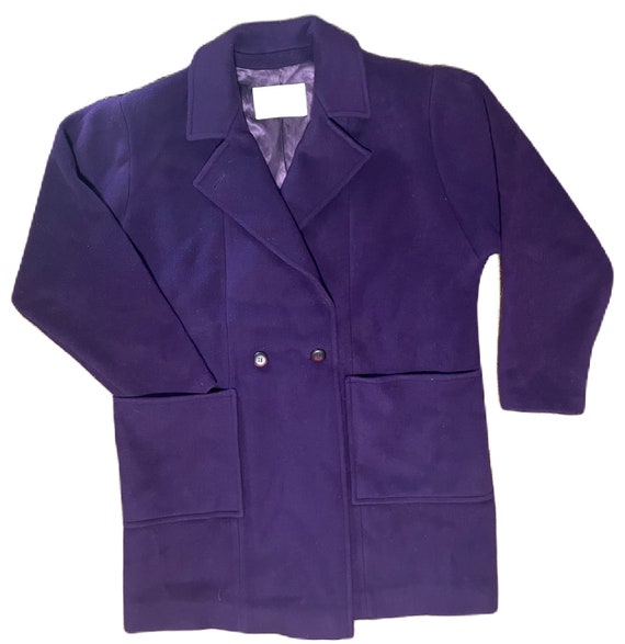 Vintage 1970's Deep Purple Wool Pendleton Overcoat
