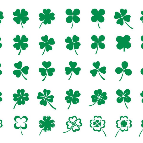 Clover svg,Shamrock SVG, Clover Leaf svg, Saint Patricks Day Svg, Four Leaf Svg, For Silhouette, Cut File, EPS, Svg