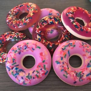 6 full size donut soaps