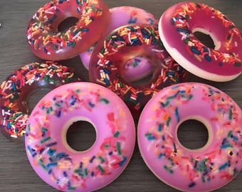 6 full size donut soaps