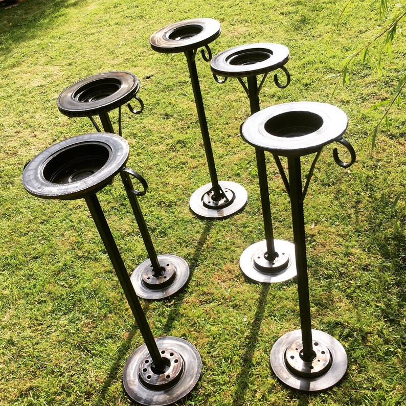 Bird Bath Feeder Stand Steel Garden Ornament Patio Decor Etsy