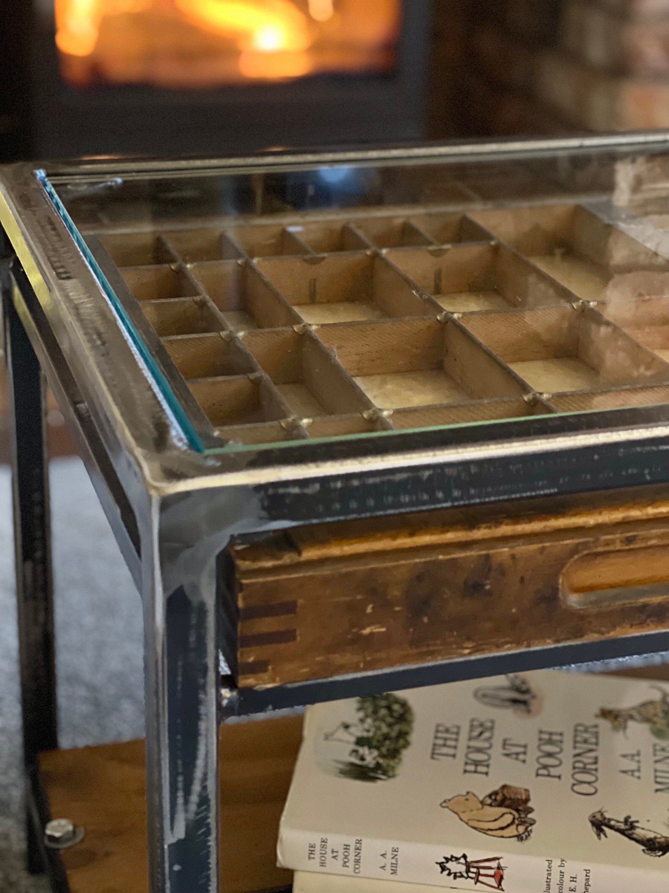 Printers Tray Coffee Table Handmade Industrial Design Statement