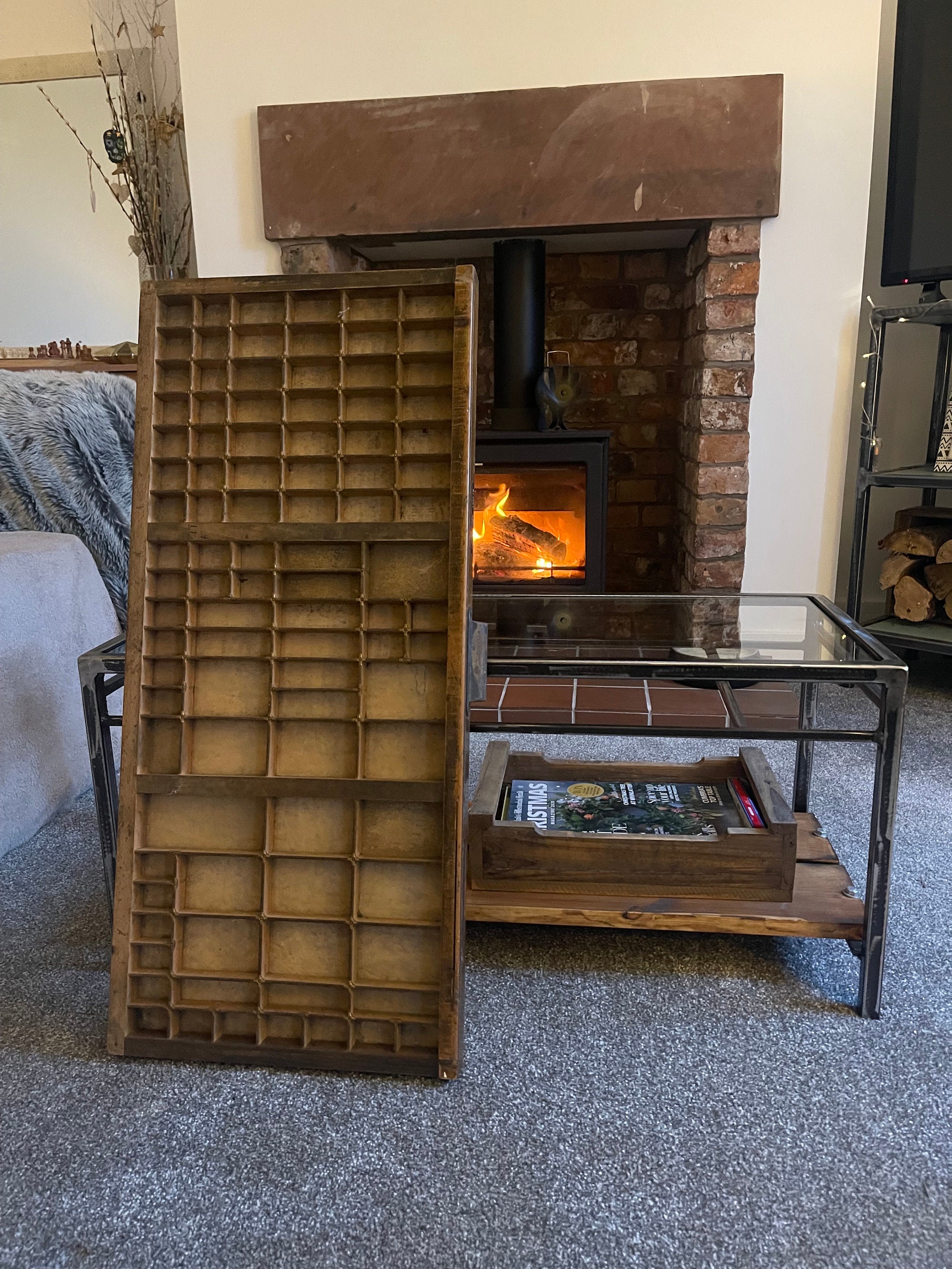 Printers Tray Coffee Table Handmade Industrial Design Statement
