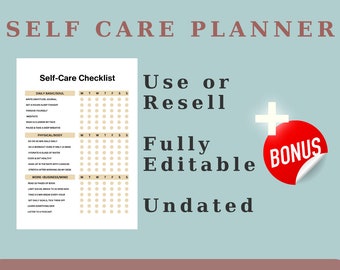 Digital Self Care Planner: Mental Health & Mindfulness (PDF)