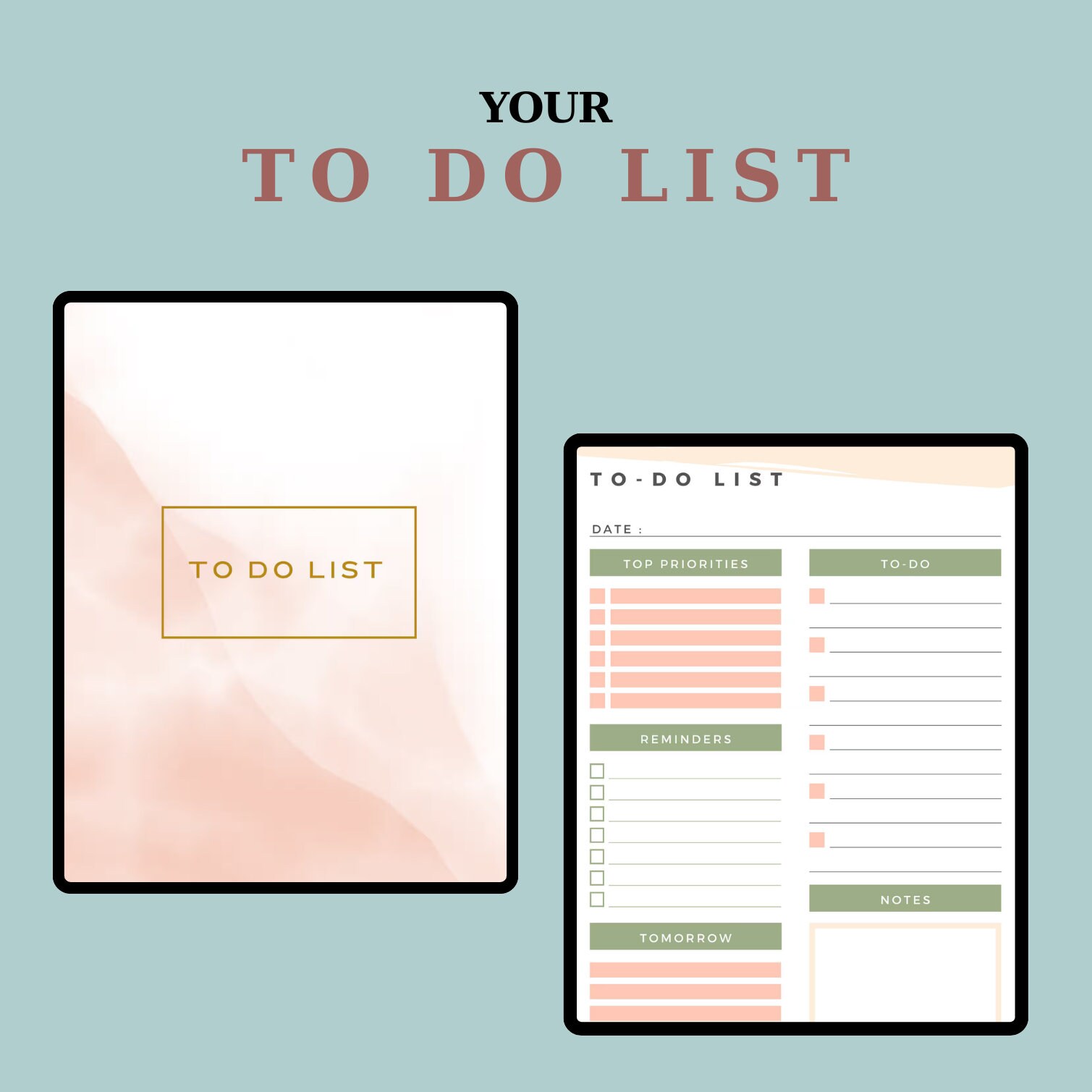 Minimal to Do List, Simple Task List Template, Printable and Fillable ...