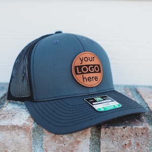 Custom Logo Richardson 112 Leather Patch Hat