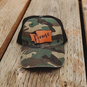 Washington State Home Leather Patch Hat