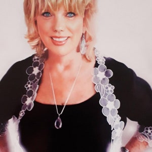 Black Chiffon bolero  with white organza flower embroidery, short cocktail jacket shrug,  hand made in the UK.