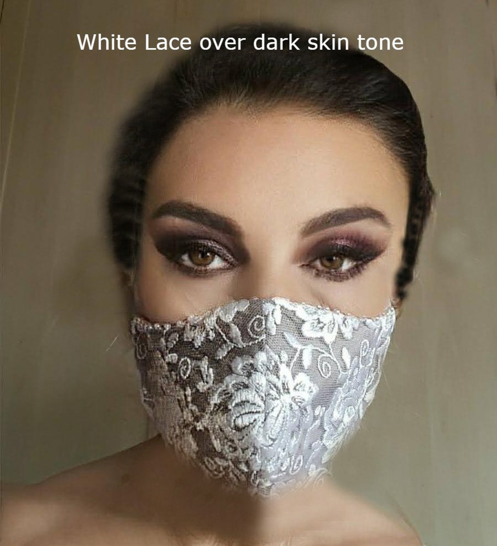 Lace Face Mask for Weddings glamorous White or Ivory Lace Etsy UK