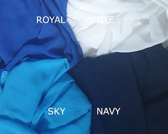 Chiffon/ Georgette fabric samples/ swatches for StarDesignsShop chiffon boleros, made in the UK.