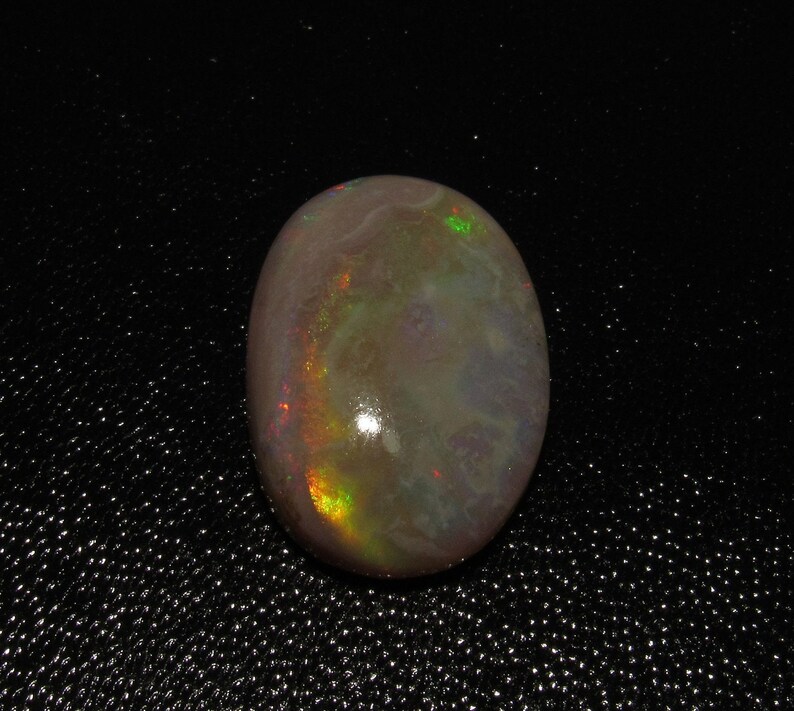 100/%Natural Australian Opal Gemstone Very Nice Oval Shape Multi Fire Cabochon Loose Gemstone Size Approx 18MM X 12.5MM X 5MM