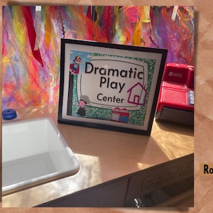 Colorful Classroom Center Signs
