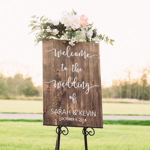Wedding Welcome Sign - Welcome to the Wedding of - Wood Wedding Sign - Rustic Wedding Decor
