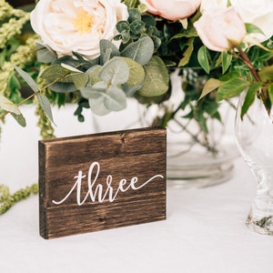 Wedding Table Numbers - Rustic Table Decor - Wooden Table Numbers - Wedding Reception Decor