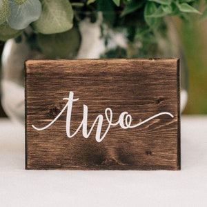 Table Numbers - Wedding Table Numbers - Rustic Table Decor - Wooden Table Numbers - Wedding Reception Decor