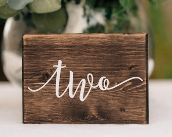 Table Numbers - Wedding Table Numbers - Rustic Table Decor - Wooden Table Numbers - Wedding Reception Decor