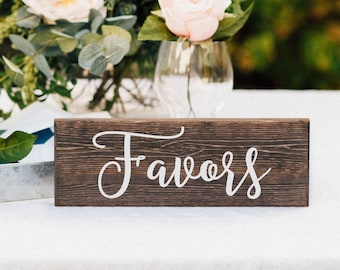 Favors Sign - Wedding Wooden Sign - Rustic Table Decor - Wedding Table Centerpiece