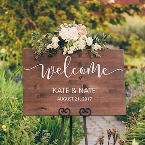 Wedding Welcome Sign - Wood Wedding Sign - Rustic Wedding Decor