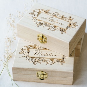 Christmas Gifts for Girl Holiday Gifts for Women Gift Ideas for Her Personalized Bridal Party Gift Wooden Box EWB001 image 1