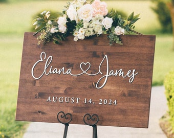 Wedding Welcome Sign - Personalized 3D Sign - Wedding Decor #WWS2201