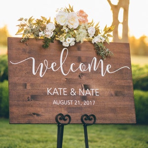 Wedding Welcome Sign - Wood Wedding Sign - Rustic Wedding Decor