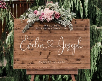 Wedding Welcome Sign - Wood Wedding Sign - Rustic Wedding Decor - Easel for sign #WWS2202