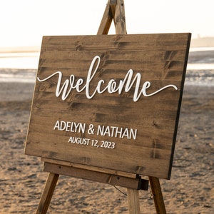 Wedding Welcome Sign - Wood Wedding Sign - Rustic Wedding Decor