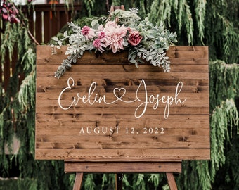 Wedding Welcome Sign - Wood Wedding Sign - Rustic Wedding Decor - Easel for sign #WWS2201