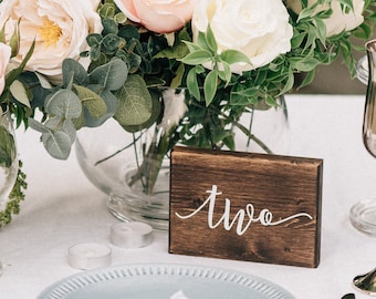 Wedding Table Numbers - Rustic Table Decor - Wooden Table Numbers - Wedding Reception Decor