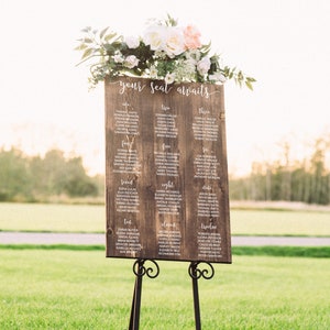 Personalized Seating Chart Wood Wedding Sign image 7