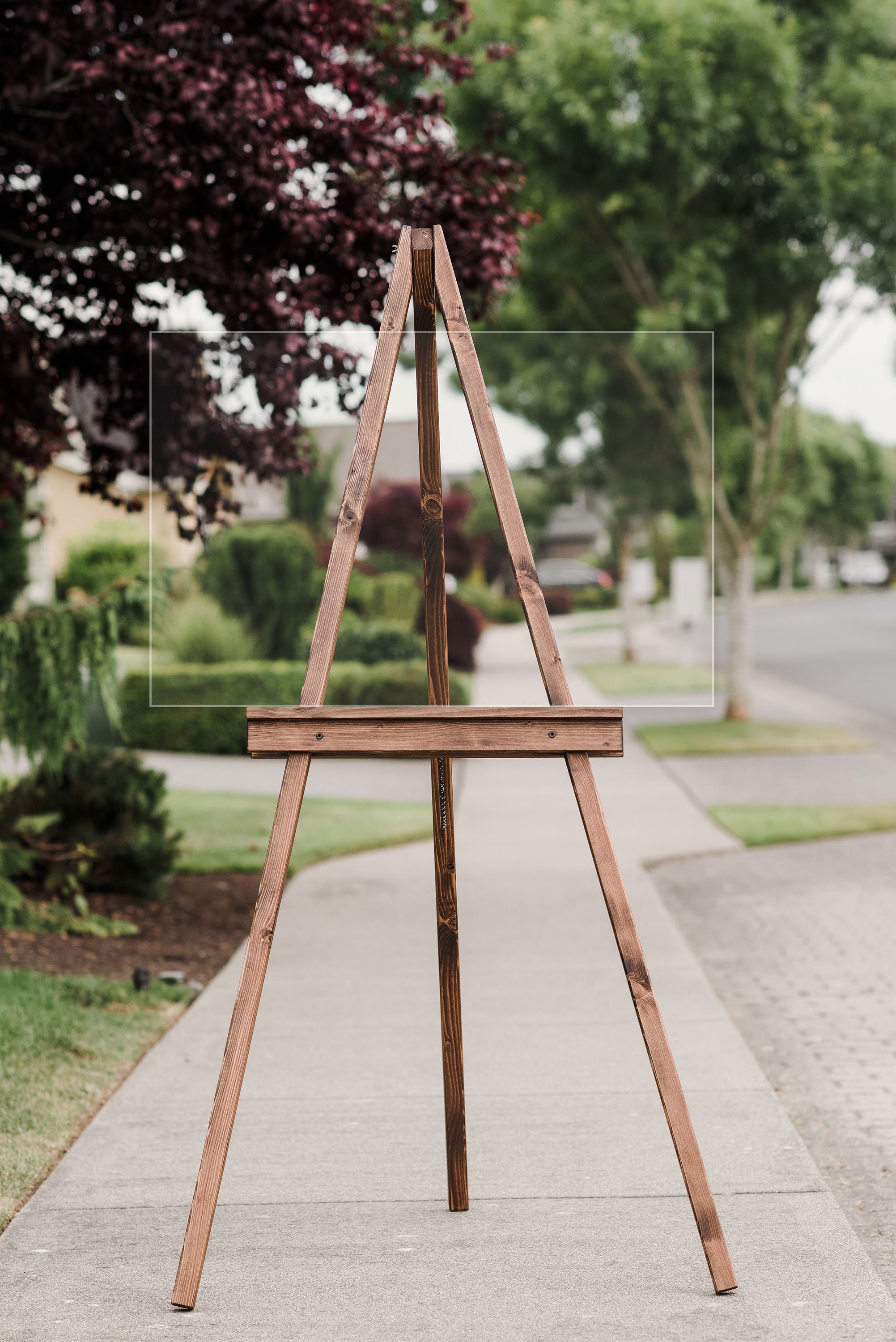 Wooden Easel - Wedding Sign Stand - Floor Easel For Welcome Sign - Large Art Display - Event Signage Holder