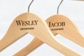 Personalized Groomsman Hangers - Wedding Hanger - Wooden Engraved Hanger - Groom Suit Hanger - Wedding Name Hangers HG108