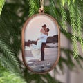 First Christmas Married Ornament With Photo - Personalized Christmas Keepsake - Wedding Christmas Gift 2025