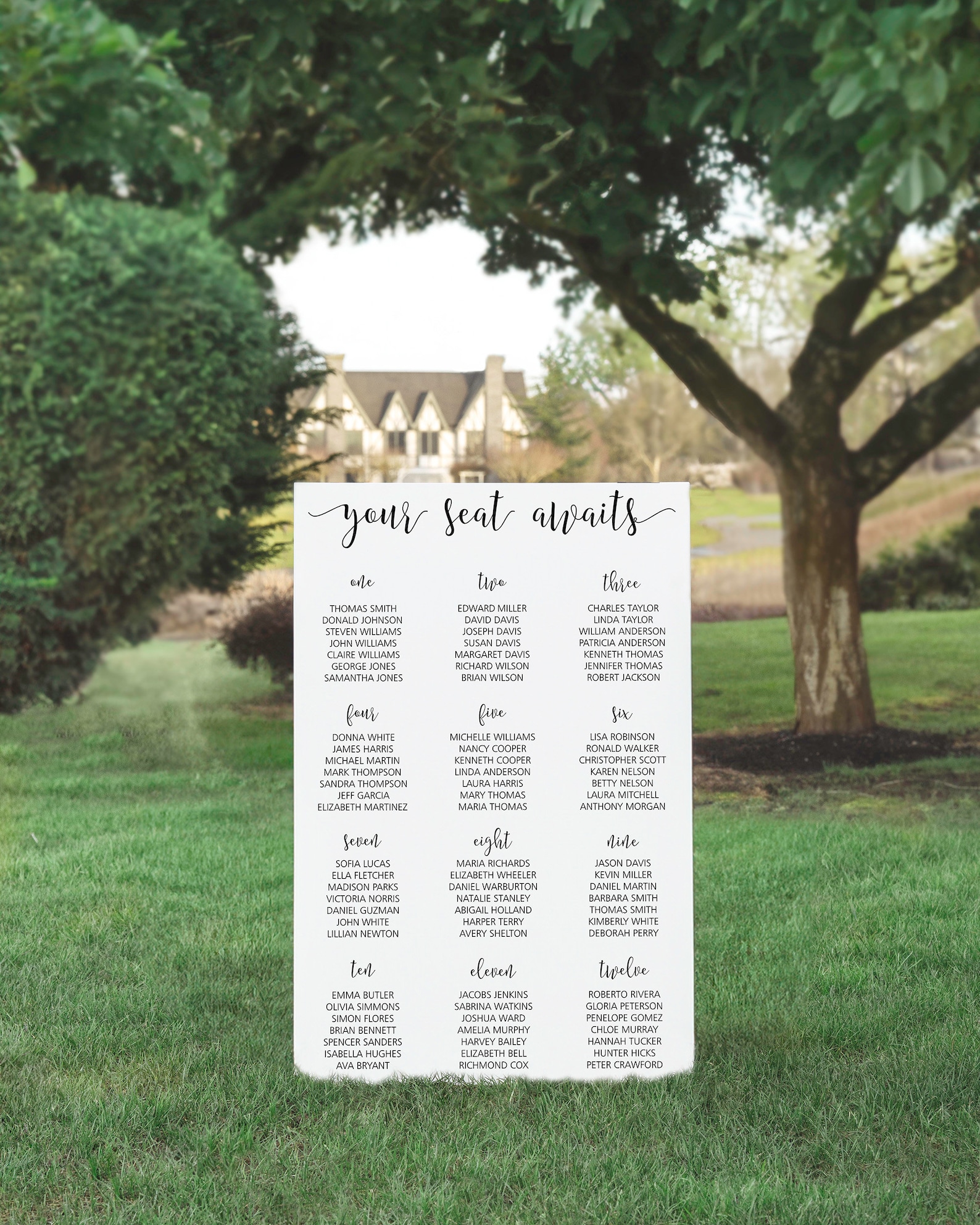 Wedding Seating Chart - Personalized Seating Chart Sign - A Frame Sign ...