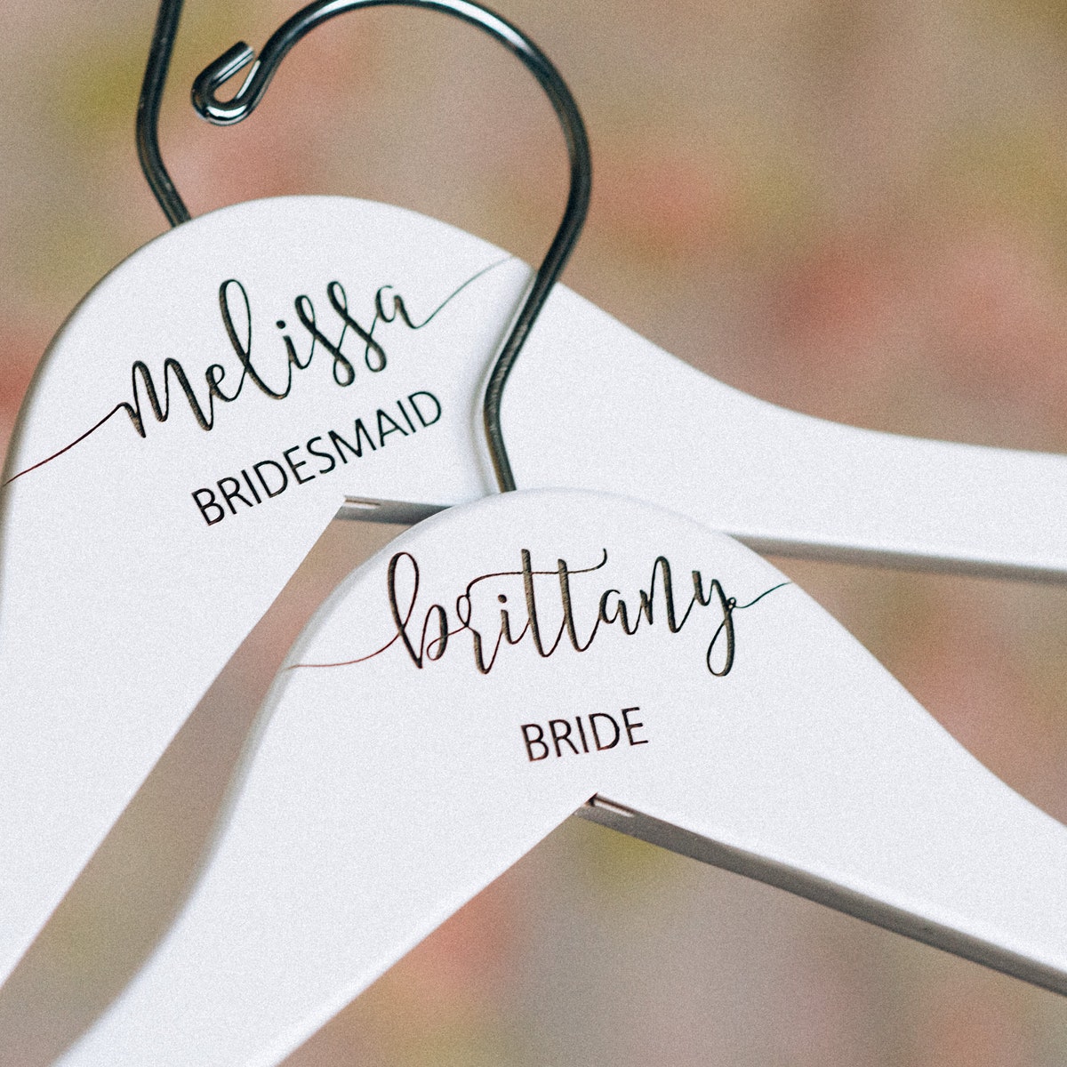 Personalized Bridesmaid Hangers - Wedding Hanger - Wooden Engraved Hanger - Bridal Dress Hanger - Wedding Name Hangers HG100