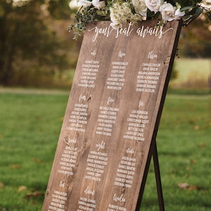 Personalized Seating Chart Wood Wedding Sign image 8