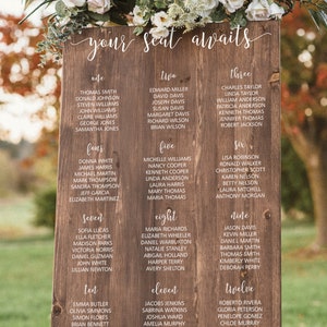 Personalized Seating Chart Wood Wedding Sign image 2