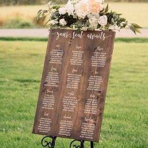 Personalized Seating Chart Wood Wedding Sign image 4