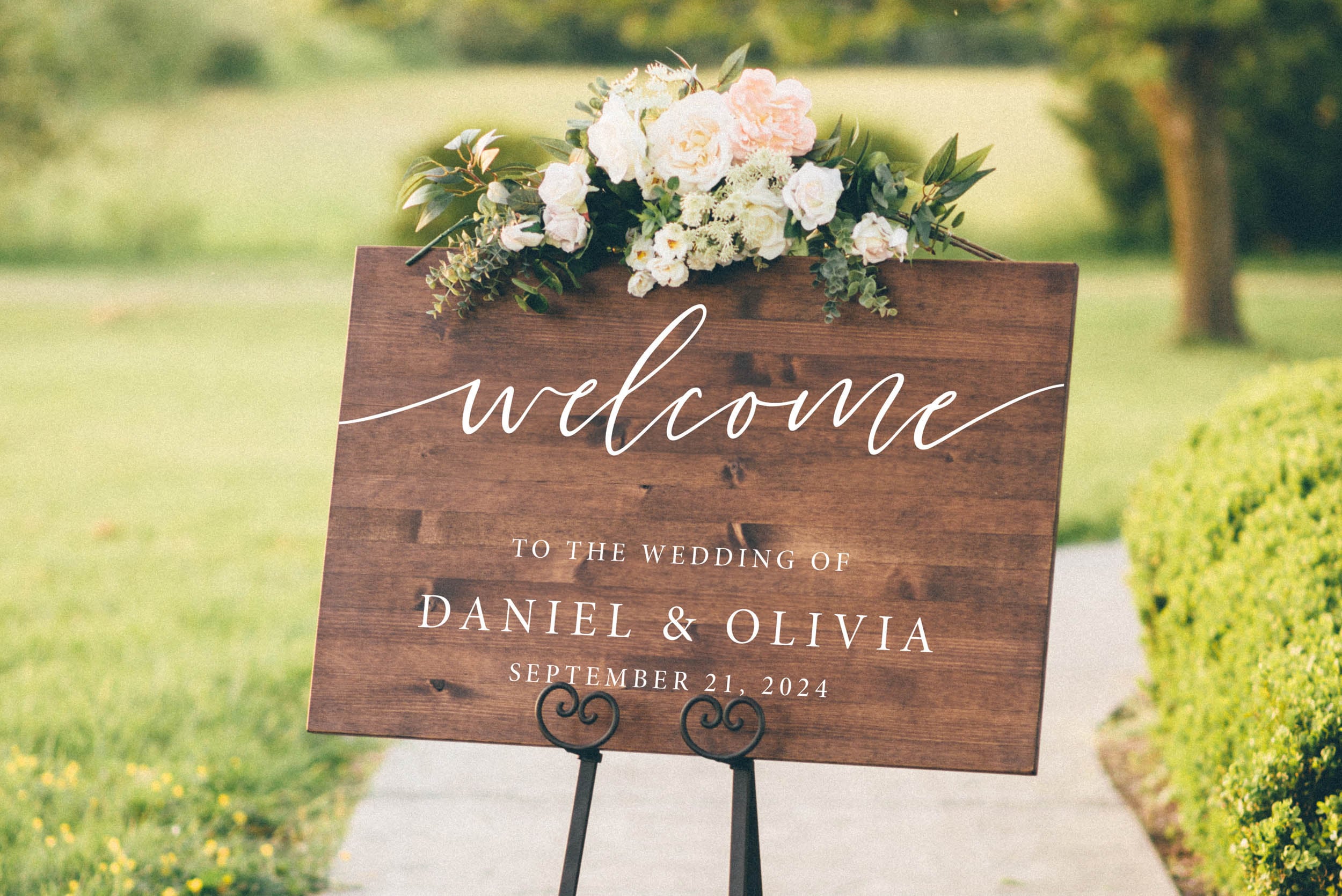 Wedding Welcome Sign - Welcome to our Wedding - Wood Wedding Sign - Rustic Wedding Decor #FBS01