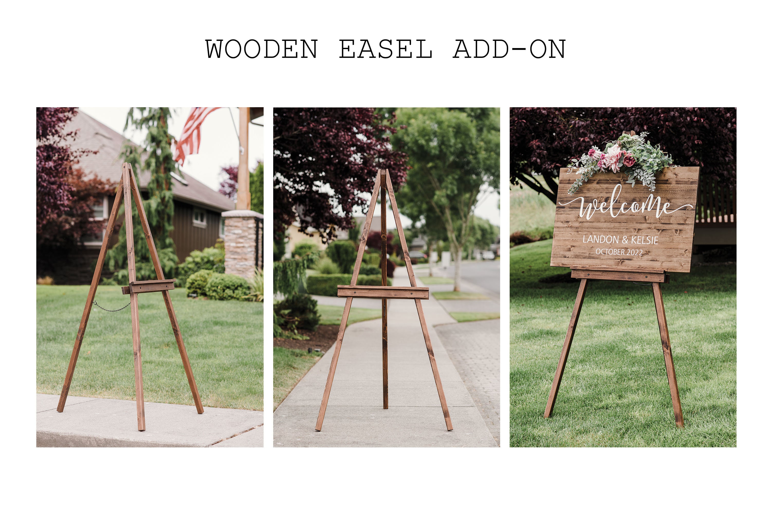 Wedding Welcome Sign Wood Wedding Sign Rustic Wedding Decor Easel for Sign  WWS2201 