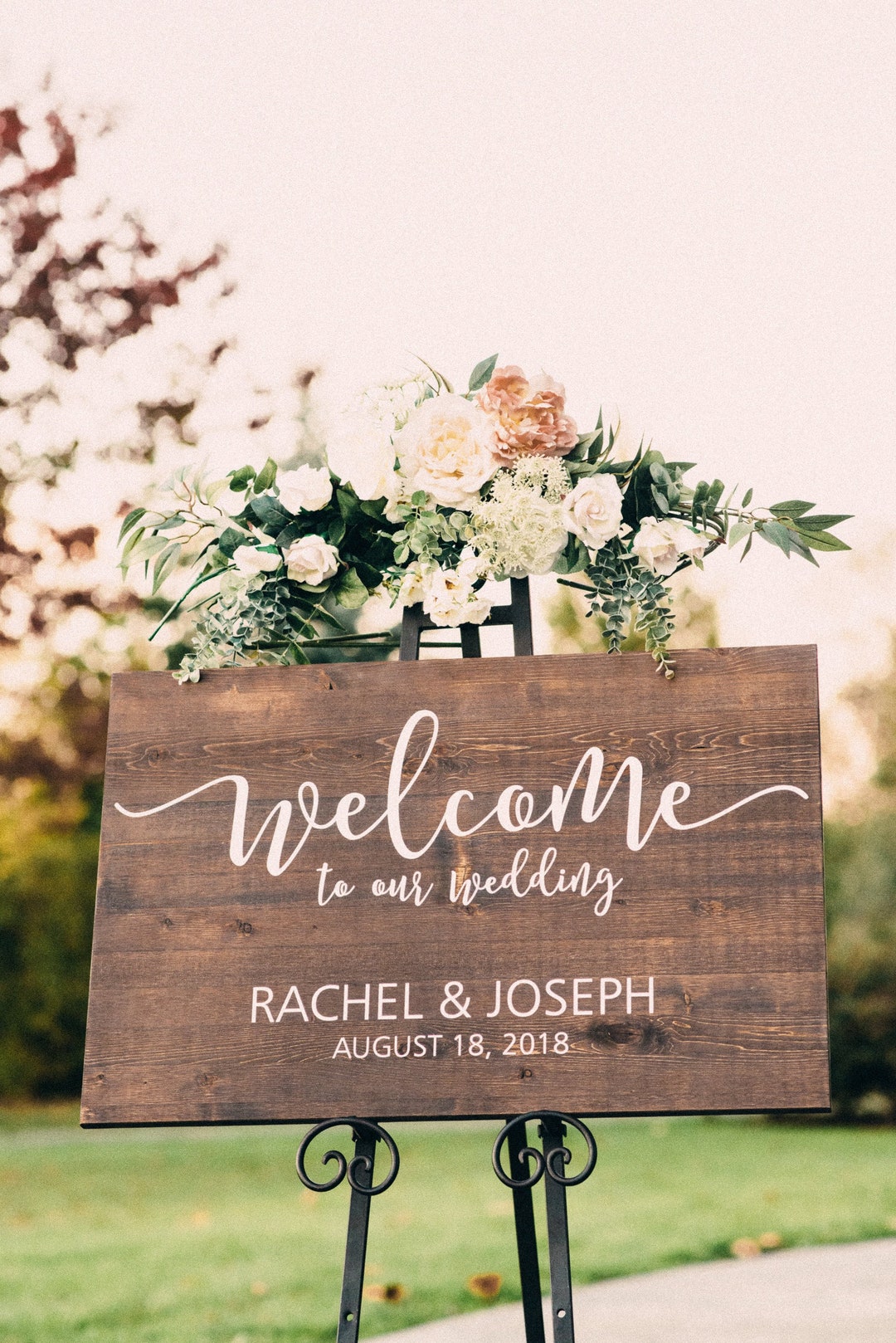  Wooden Easel - Wedding Sign Stand - Floor Easel For Welcome Sign  - Large Art Display - Event Signage Holder (68 tall) : Handmade Products