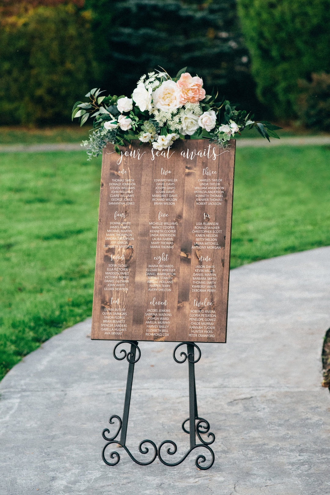 Personalized Seating Chart Wood Wedding Sign