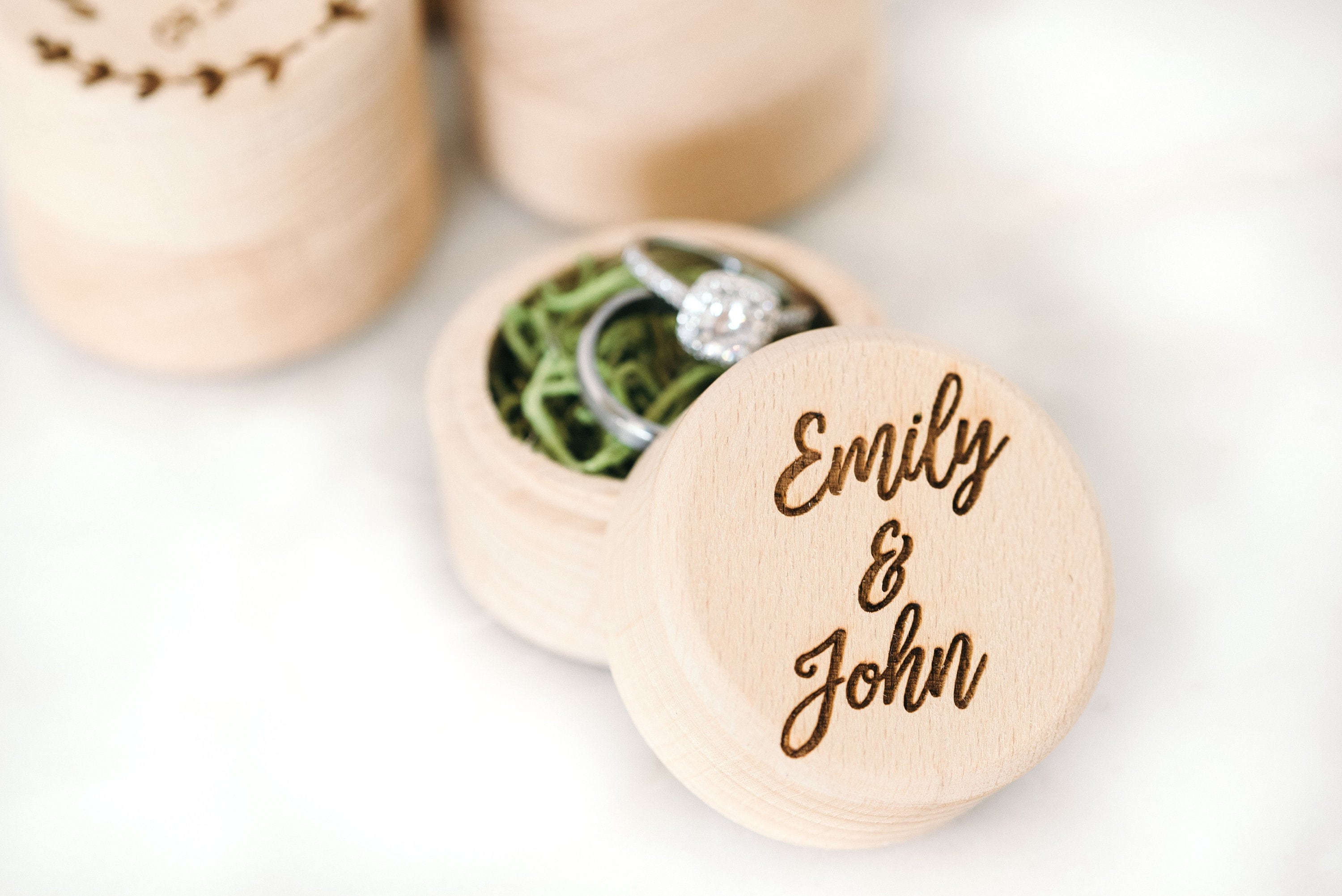 Personalized Ring Box, Ring Bearer Box, Custom Wooden Ring Box, Engraved