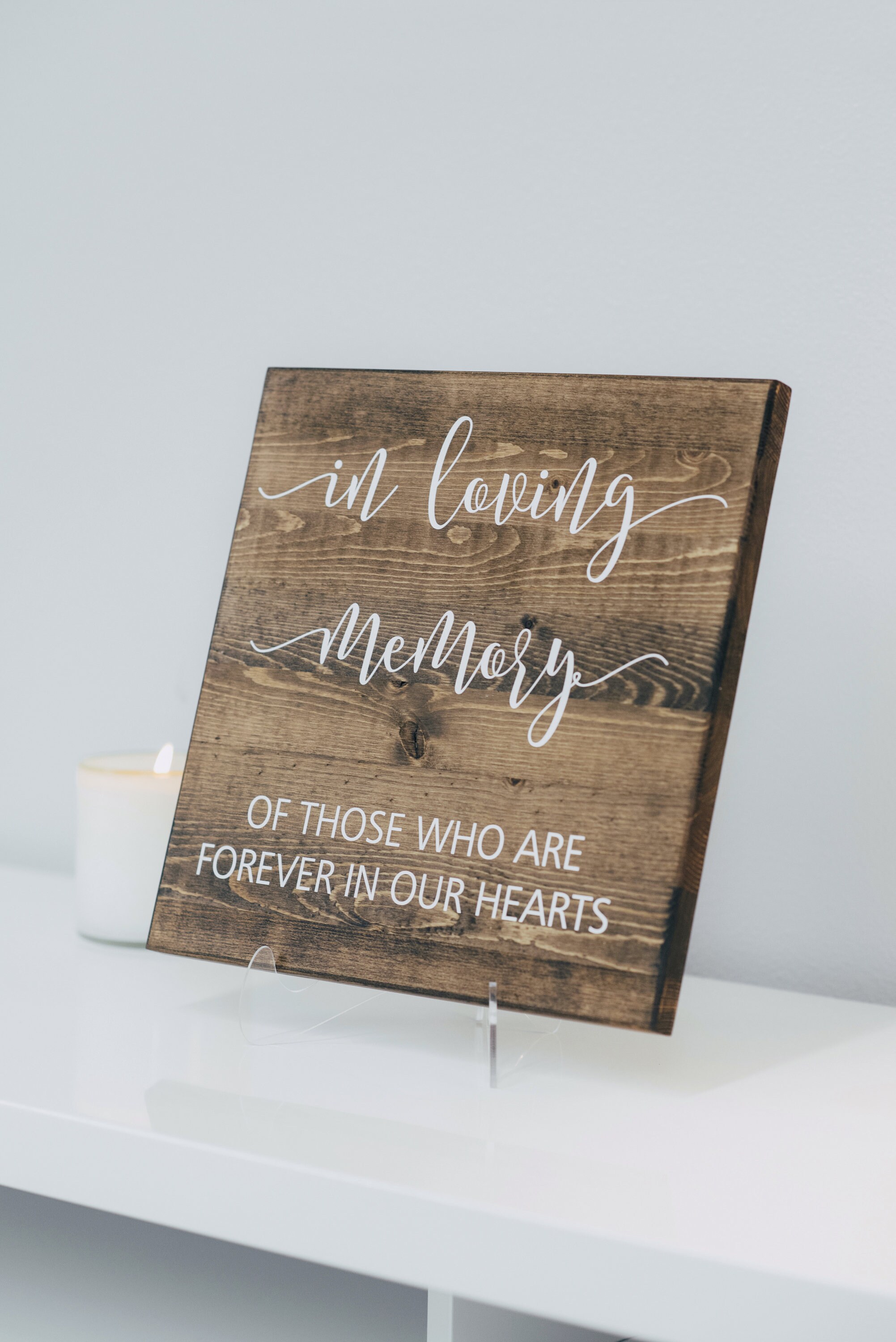 Memory Sign Memorial Sign - Wedding Sign- in Loving Memory Sign - Wooden Sign ...