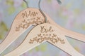 Personalized Bride Hanger - Wedding Dress Hanger - Bridal Dress Hanger - Wooden Engraved Hanger HG106