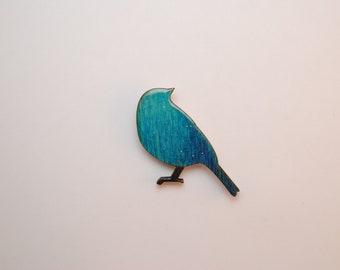 Bird brooch, blue bird, handmade, giftidea, christmasgift,artwork