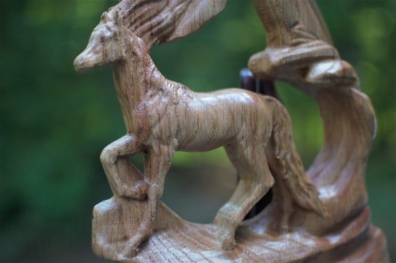Mare and Foal Custom carving Horse Decor Wall Hanging