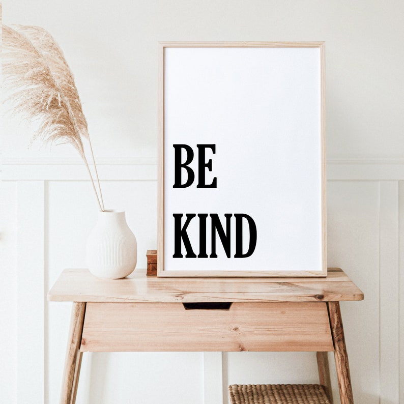 Positive Affirmation Print Be Kind Print Kindness Print - Etsy Australia