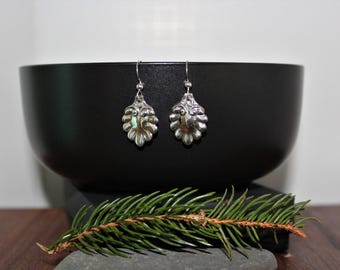 earrings made from repurposed vintage sterling silver