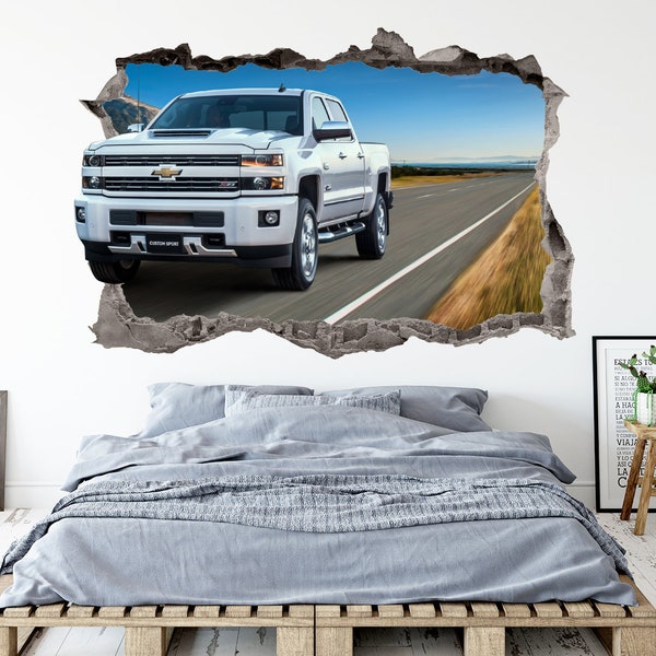 Chevrolet Truck Wall Decal 3D Art Stickers Vinyl Wall Decor